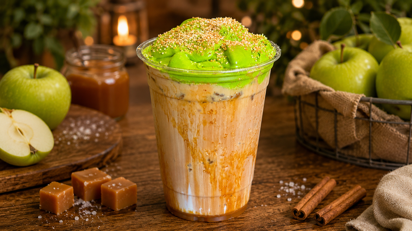 Caramel Green Apple Iced Latte