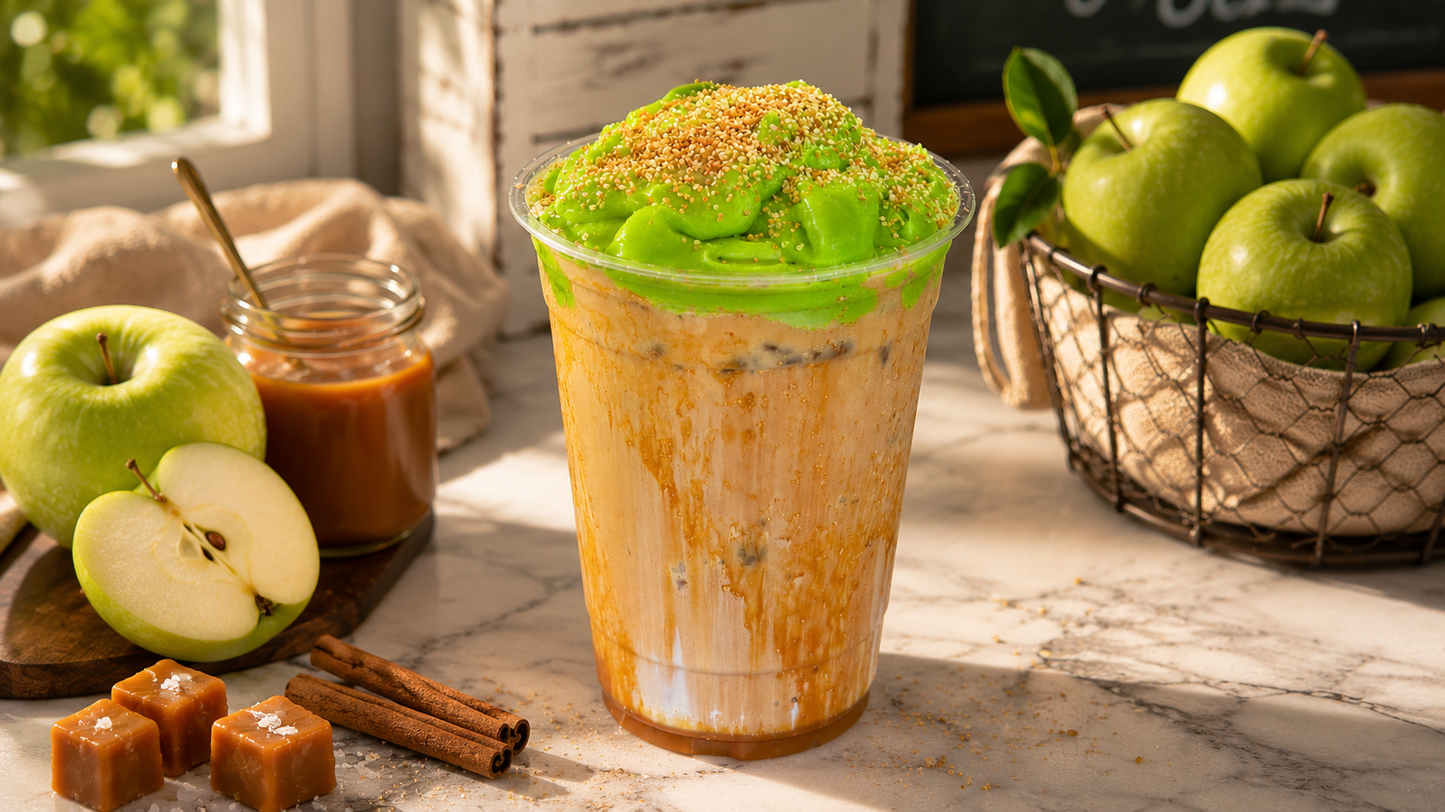 Caramel Green Apple Iced Latte